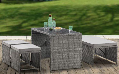 Juskys 2in1 Polyrattan Relax Gartenmöbel für 173,94€ (statt 200€)