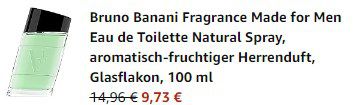 Bruno Banani Fragrance 100ml Made for Men EdT Natural Spray ab 11,22€ (statt 22€)