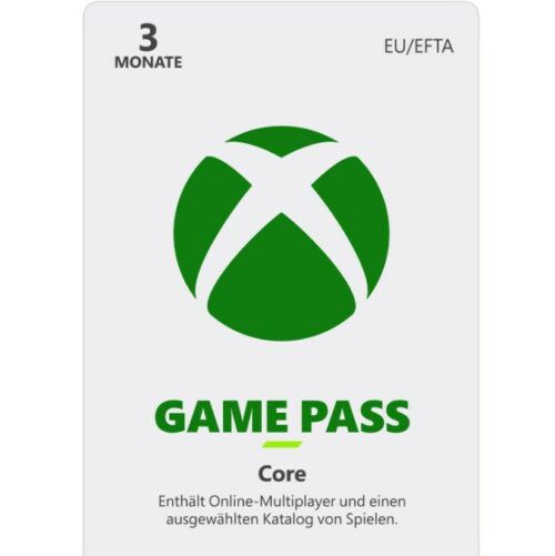 Xbox Game Pass Core   3 Monate Mitgliedschaft für 9,89€ (statt 19€)