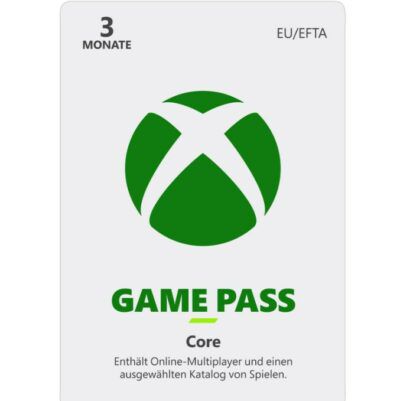Xbox Game Pass Core – 3 Monate Mitgliedschaft für 11,99€ (statt 19€)