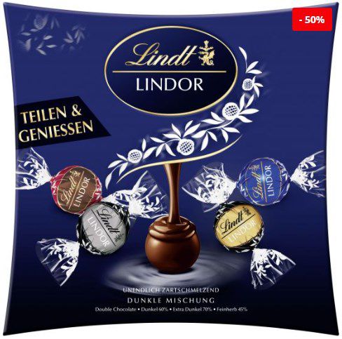 Lindt Lindor Kugeln Feinherb 2kg   MHD Juli 2024 für 34,97€ (statt 43€)