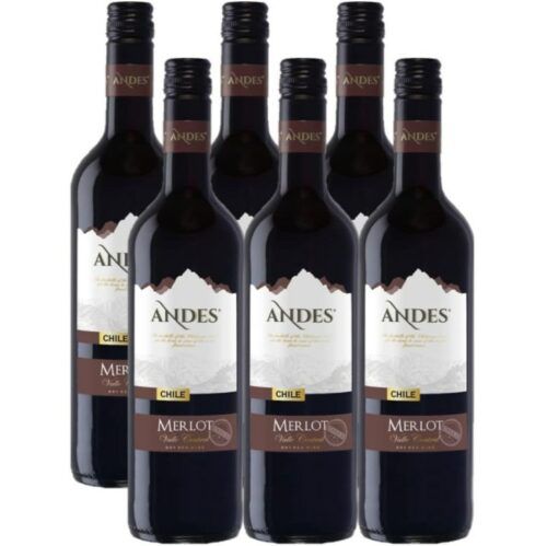 6 x 0,75 Liter Andes Merlot Qualitätswein aus Chile ab 12€ (statt 16€)