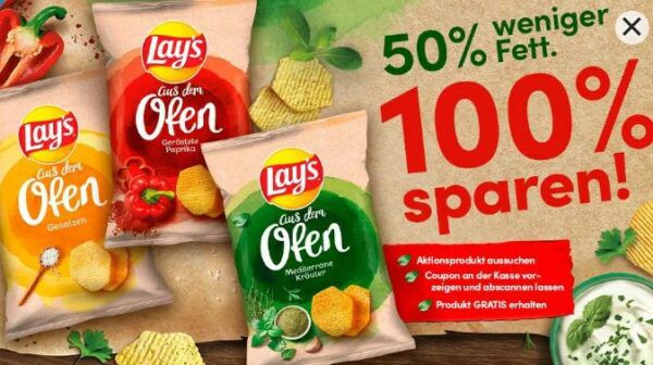 Rewe: Gratis Coupon für Chipstüten von Lay’s über couponplatz