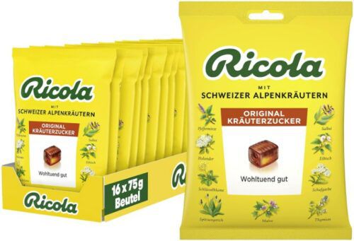 Ricola Original Kräuterzucker, 16 Beutel à 75g ab 20€ (statt 28€)