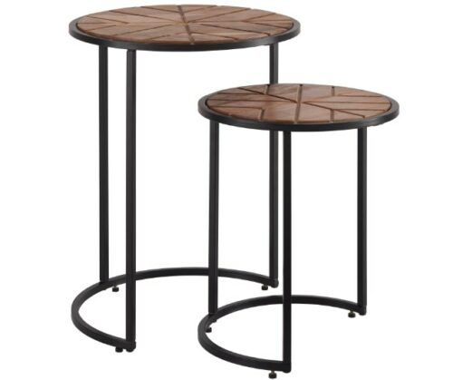 modern living Beistelltisch Set in Schwarz/Akaziefarben ab 33€ (statt 60€)