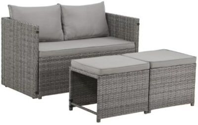 Juskys 2in1 Polyrattan Relax Gartenmöbel für 173,94€ (statt 200€)