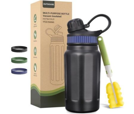 Auslaufsichere 500ml Thermosflasche mit Zubehör für 9,99€ (statt 17€)