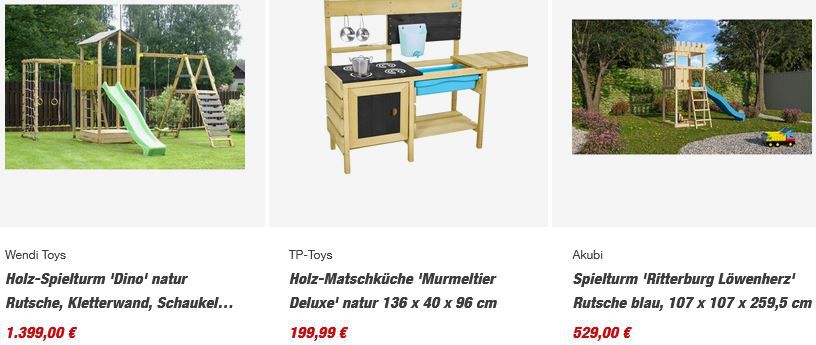 toom: 10% Rabatt auf ausgewählte Gartenspielzeuge   Nur Heute