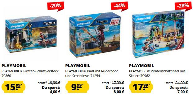 SportSpar Playmobil Mega Sale ab 3,99€ + 5€ Gutschein