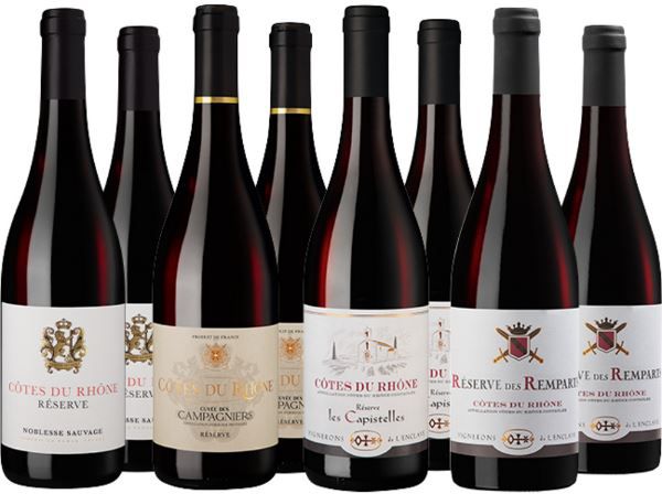 8 Flaschen Côte du Rhône Réserve im Entdecker Paket für 61,80€ (statt 86€)
