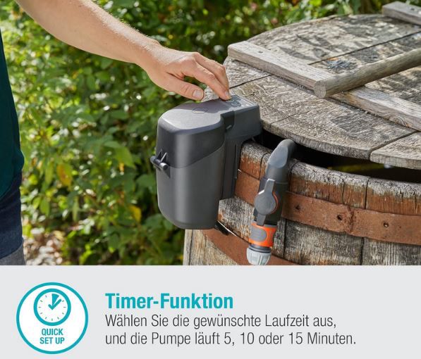 Gardena Akku Regenfasspumpe inkl. Akku + Ladegerät für 114,22€ (statt 129€)