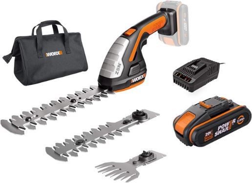 Worx WG801E.4 Akku Gras  & Strauchschere mit Zubehör für 97,49€ (statt 130€)