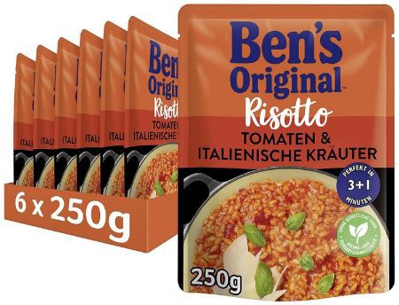 6er Pack Bens Original Express Risotto Tomate & italienische Kräuter ab 9,44€ (statt 17€)