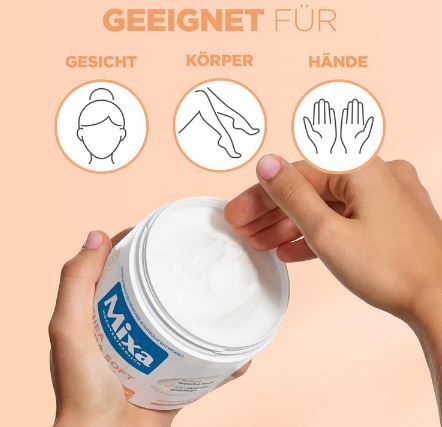 Mixa Shea nährende Creme für Gesicht, Körper & Hände ab 4,70€ (statt 8€)