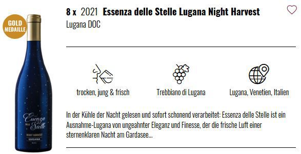 8 Flaschen Essenza delle Stelle Lugana Night Harvest für 51,80€ (statt 87€)