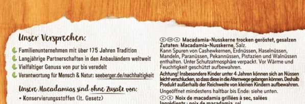 13 x 125g Seeberger Macadamia geröstet, gesalzen ab 69,16€ (statt 90€)