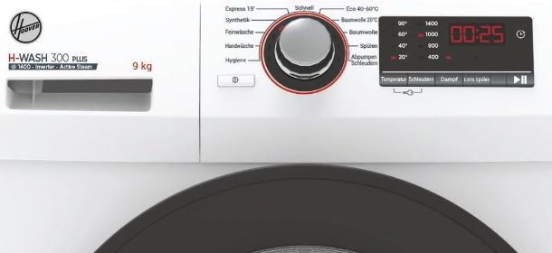 Hoover H Wash 300 Plus Waschmaschine, 9kg für 370€ (statt 480€)