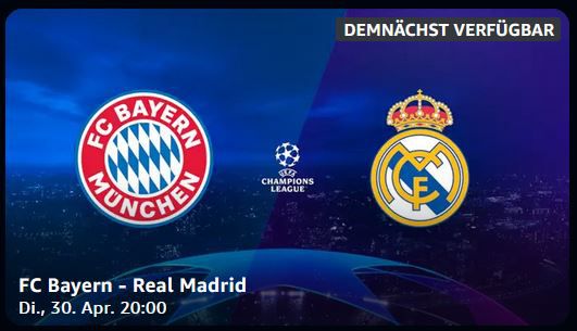 ⚽🔥 Prime Video: Champions League Halbfinale Live   FCB vs. Real + PSG vs. BVB heute ab 20 Uhr
