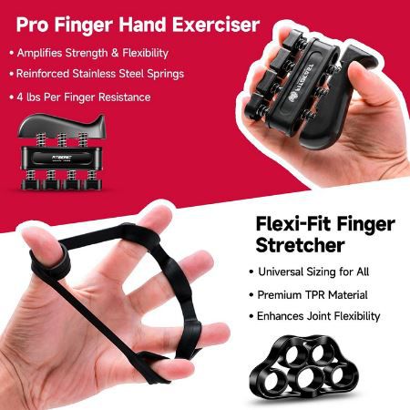 FitBeast Hand  & Fingertrainer Set, 5 tlg. für 9,87€ (statt 19€)