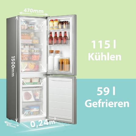 Comfee RCB169DS2(E) Kühl /Gefrierkombination   195kWh für 245,65€ (statt 289€)
