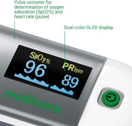 medisana PM 100 Pulsoximeter mit OLED Display für 17,84€ (statt 25€)