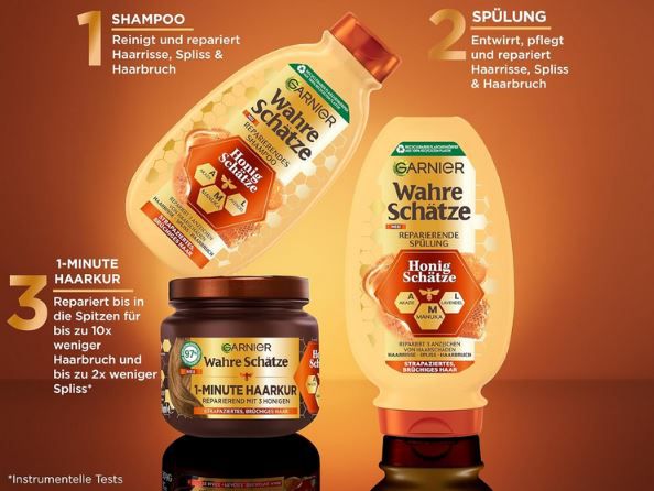 Garnier Wahre Schätze Haarpflege Set, 3 tlg. für 8,39€ (statt 11€)