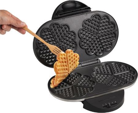🧇 Tefal WM311D Doppel Herzwaffeleisen, 1.200W für 64,99€ (statt 71€)
