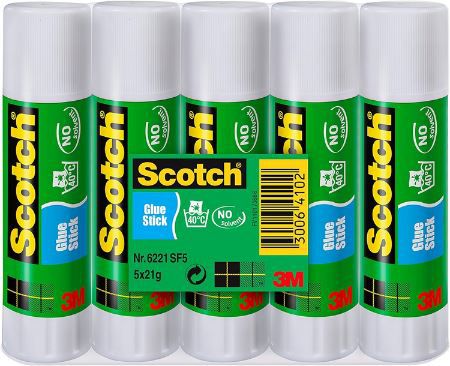 5er Pack Scotch 3M Permanent Klebestift, 21g ab 7,44€ (statt 11€)