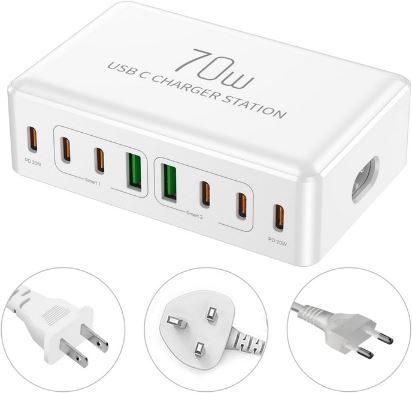 Kitbox USB C/A Schnellladegerät mit 70W & PD 3.0 für 15,59€ (statt 26€)