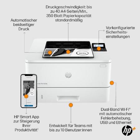HP Laserjet Pro 4002dwe Multifunktions Laserdrucker für 152,40€ (statt 178€)
