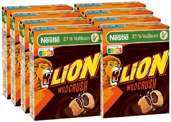 8er Pack Nestle Cerealien Lion WildCrush, je 360g ab 21,32€ (statt 32€)
