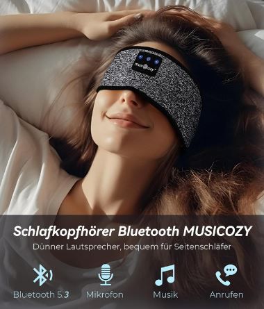 Musicozy Bluetooth Schlafstirnband mit Lautsprecher für 10,99€ (statt 22€)