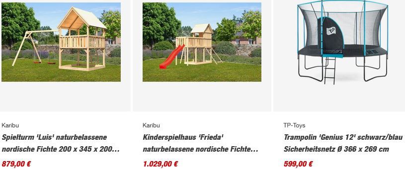 toom: 10% Rabatt auf ausgewählte Gartenspielzeuge   Nur Heute