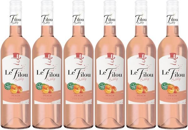 6 Flaschen Le Filou Bubbly Peach Wein Cocktail für 20,34€ (statt 24€)