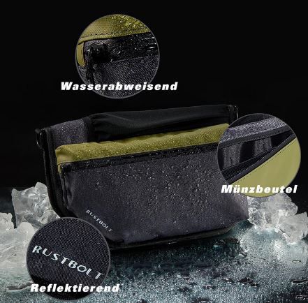 Rustbolt Wasserabweisende Fahrradtasche mit 2L für 9,98€ (statt 20€)