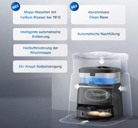 Ecovacs Deebot T30 Omni Saug  & Wischroboter, 11.000PA für 599€ (statt 689€)