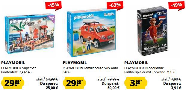 SportSpar Playmobil Mega Sale ab 3,99€ + 5€ Gutschein