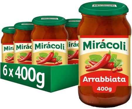 6er Pack Miracoli Pasta Sauce Arrabiata, je 400g ab 11,11€ (statt 17€)