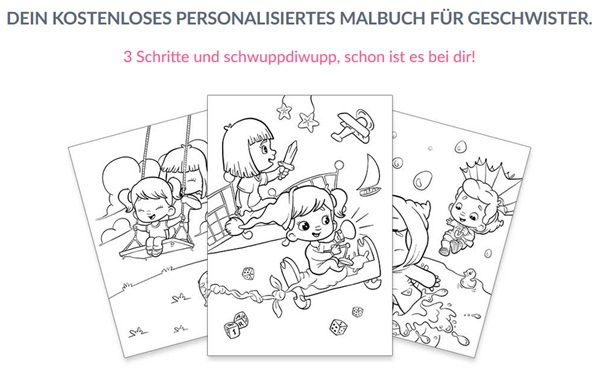 Hurra Helden: Personalisiertes Malbuch für Geschwisterkinder als PDF gratis