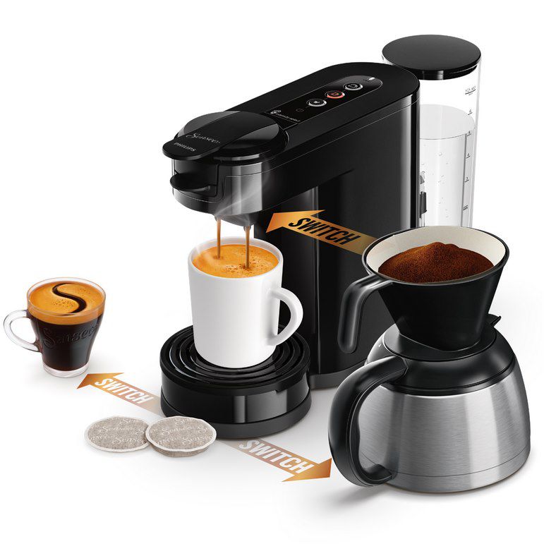 ☕ Philips Senseo Switch HD6594 Pad- & Filterkaffeemaschine für 79,89€ (statt 95€)