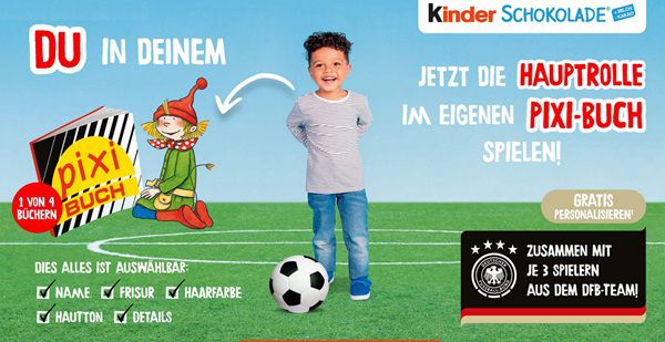 Mit Kauf von Kinderschokolade personalisiertes Pixibuch gratis erhalten