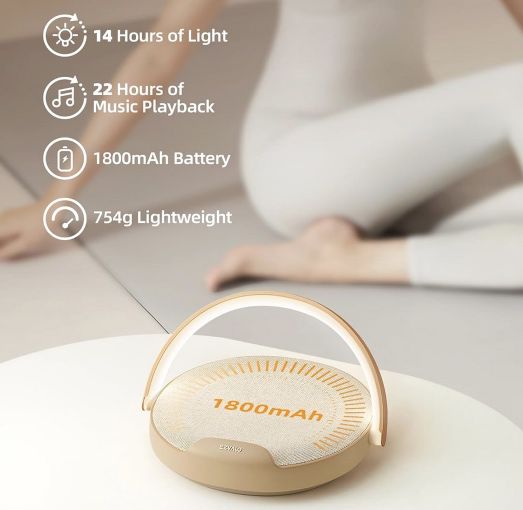 EZVALO Bluetooth 5.3 Lautsprecher mit Licht & Ladestation für 25,89€ (statt 37€)