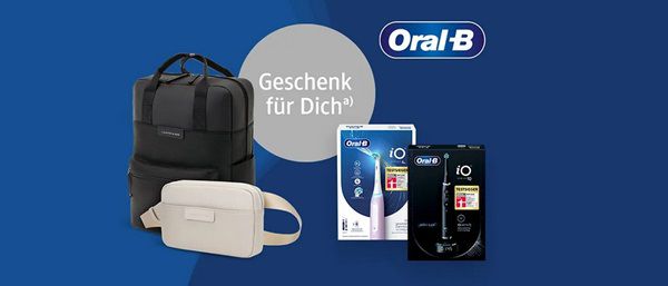 Beim Kauf einer Oral B iO einen Rucksack oder Umhängetasche gratis dazu