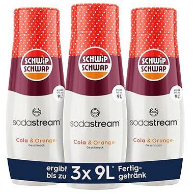 🥤 3x SodaStream Schwip Schwap Sirup, 440ml für 10€ (statt 15€) – für bis zu 27L