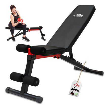 C.P. SPORTS klappbare Hantelbank bis 200 oder 300kg ab 59,99€ (statt 76€)