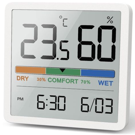 NOKLEAD digitales Thermo- & Hygrometer für Innen für 6,74€ (statt 13€)