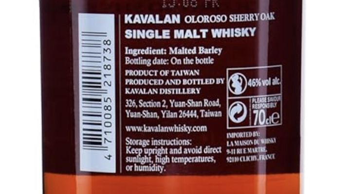 0,7L Kavalan Single Malt Whisky Sherry Oak 46% vol für 66€ (statt 76€)