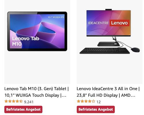 Amazon: Lenovo Laptops und Desktops reduziert z.B. Laptop mit 16GB & 512GB für 699€ (statt 860€)