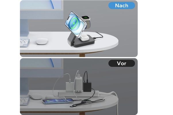 Eazpower Magsafe 3 in 1 Ladestation für 19,99€ (statt 40€)
