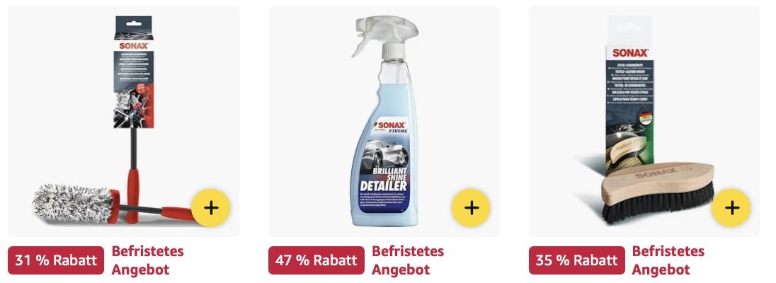 🧽🚗 Amazon: SONAX Mega Sale z.B. LeatherCleaner für 17€ (statt 20€)